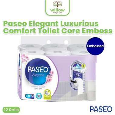 Tissue Kering - Paseo Elegant Luxurious Comfort Toilet Core Emboss 12 Rolls