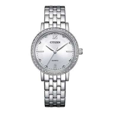 Jam Tangan Wanita Citizen Classic EL3100-55A Ladies Silver Dial Stainless Steel Strap Silver