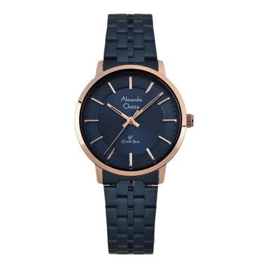Jam Tangan Wanita Alexandre Christie Classic Slim AC 8692 LH BURBU Ladies Blue Dial Blue Stainless S