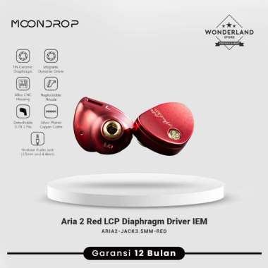 Moondrop Aria 2 Red / Aria II Red Edition Ceramic Diaphragm Driver In Ear Monitor