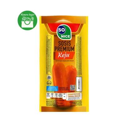 Promo Harga So Nice Sosis Siap Makan Premium Keju 60 gr - Blibli