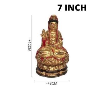 PATUNG DEWI KWAN IM/PATUNG DEWI FENGSHUI PATUNG BUDHA DEWA MILEHUO 7 INCH KWAN IM