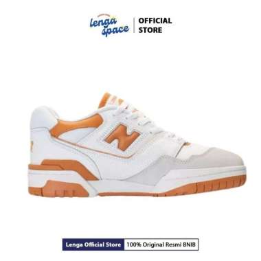 SEPATU SNEAKERS PRIA NEW BALANCE 550 WHITE/ SEPHIA ORANGE (BB550LSC ) ORIGINAL 44