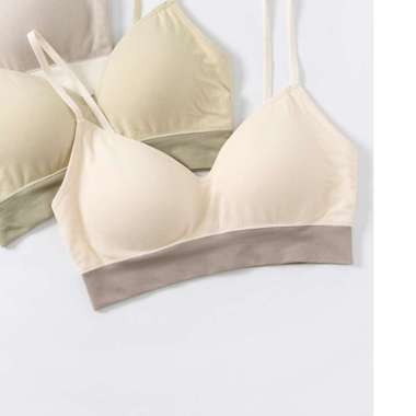 (best seller) Young Hearts Bra Everyday Neutrals Wireless Push Up Y23-20278V XL Cream