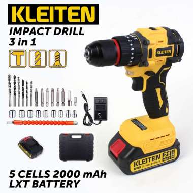 KLEITEN Bor Baterai 21V Cordless Impact Drill Brushless 10mm Bor Impek Bor Tembok Baterai 1 BATERAI