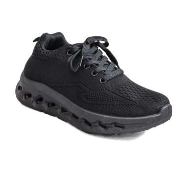 Dr. Kevin Sepatu Olahraga Sport Wanita Sneakers Rajut Tali Sepatu Sekolah Hitam 589-095 Hitam 41