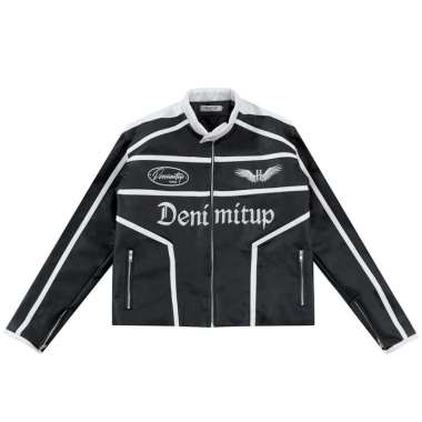 DENIMITUP motorsport leather jacket - Asphalt Black - Jacket M