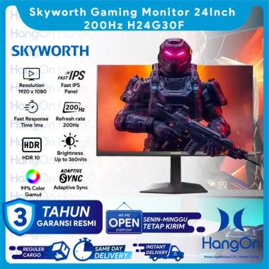 Skyworth H24G30F Monitor Gaming 24 Inch 200Hz Fast IPS Panel +Extra Bubble