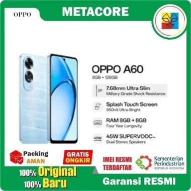 Oppo A60 8/128 & 8/256 GB Garansi Resmi 8/256 GB