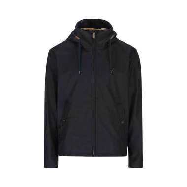 Herno Drawstring Hooded Jacket Navy Blue 48 Blue