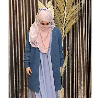 SWEATER CARDIGAN RAJUT OVERSIZE CABLE LONG CARDI PREMIUM KNIT DENIM