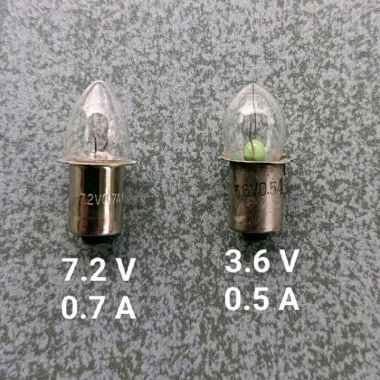 Bola Lampu Lancip Bohlam Clip Senter Fitting E10 Tanpa Ulir 3.6V JAPAN