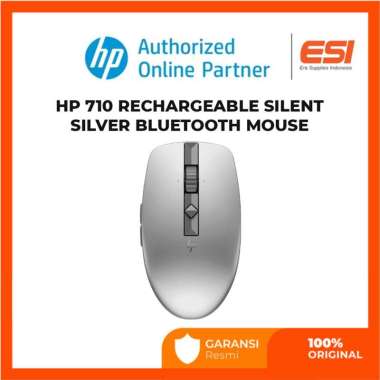 HP 710 Rechargeable Silent Silver Bluetooth Mouse -