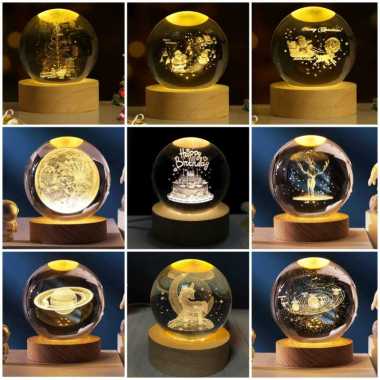 LAMPU HIAS KAMAR TIDUR HADIAH SPESIAL LAMPU MALAM BULAN BOLA KRISTAL/LAMPU BUAT KAMAR TIDUR LAMPU HI