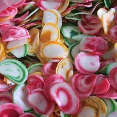 Krupuk Kerupuk Mentah Poleng Warna Warni Kiloan Murah