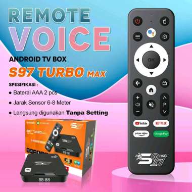 Remote android box s97 turbo max voice remot s97 turbo max langsung on tanpa setting