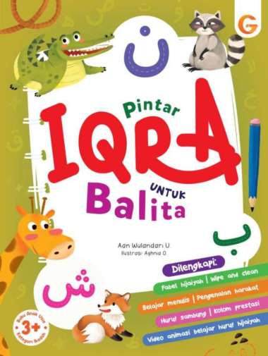 Boardbook Pintar Iqra 1 Buku Anak Islami Pintar Iqra Untuk Balita 3+ oleh Aan Wulandari U - Gema Ins