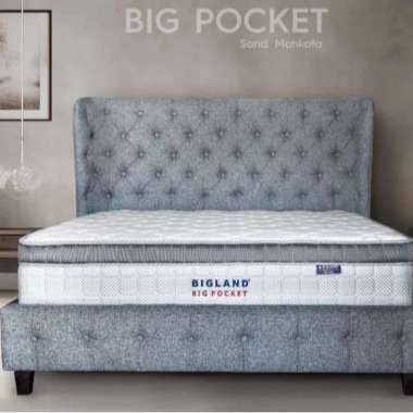 SET MATRAS BIGLAND BIG POCKET PLUSTOP T33 SAND + DIVAN MAHKOTA UK 180X200