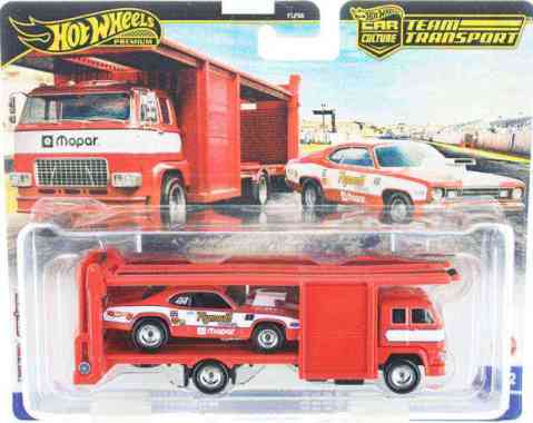 Hot Wheels - Team Plymouth Duster - 1973 Plymouth Duster with Second Story Lorry JBM38 FLF56