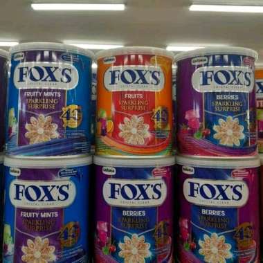 FOX'S Candy Tin kaleng permen Foxs Fruity MINT / FRUITS / BERRIES 180g
