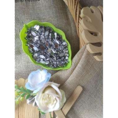 Payet Kristal Diamond RRC Payet Permata Jahit 7×15 Silver
