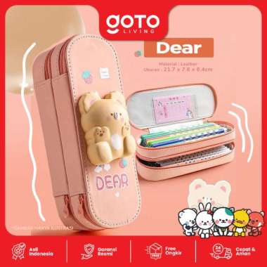 Goto Talia 3D Squishy Pencil Case Tempat Pensil Anak Perempuan DEAR