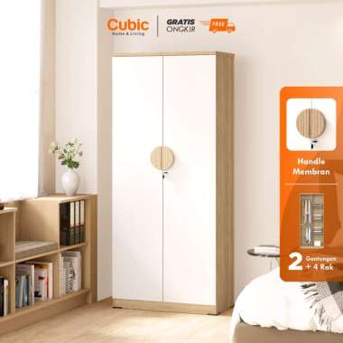 Cubic Lemari Pakaian Minimalis / Lemari Baju 2 Pintu / LUNA LP 2P - HM LUNA LP 2P - HM