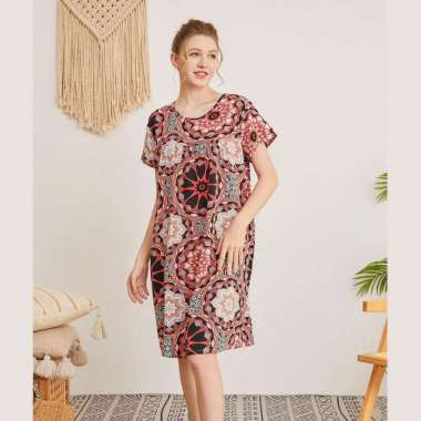 Felancy Sleepwear Dress 078-NE6098 XL Red