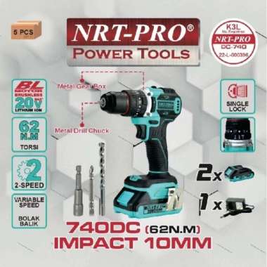 Bor NRT PRO DC 740 20V BRUSHLESS Impact Drill Bor Beton 3 Mode