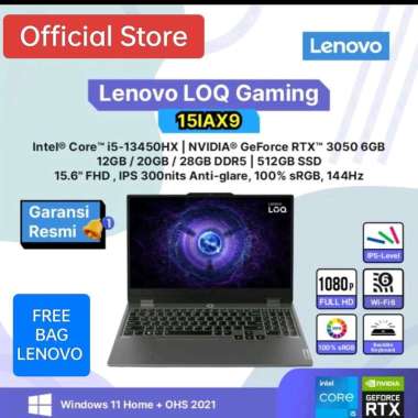 LENOVO LOQ 15 I5 13450/ RYZEN 7 7735 / R7 170-RAM 16GB- SSD 512GB- RTX 3050/ rtx 4050- W11+OFFICE 15