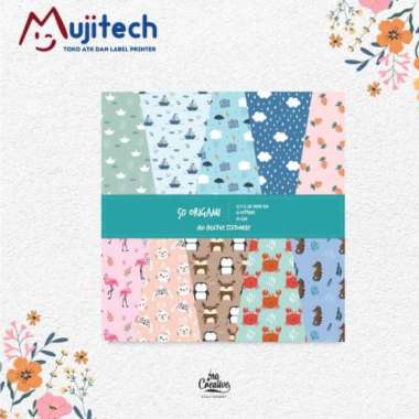 KERTAS ORIGAMI MOTIF INA CREATIVE 15 X 15 CM BOLAK BALIK DUA SISI RAINY