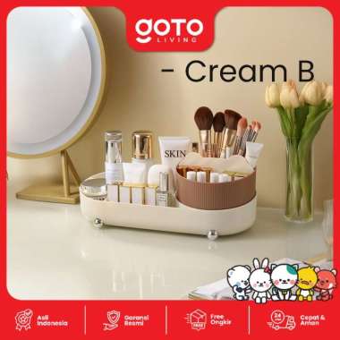 Goto Vanyla Tempat Make Up Organizer Rak Skincare Kosmetik Aesthetic CREAM B