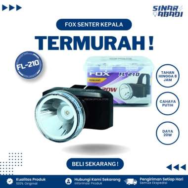 Fox Senter Kepala 20W Cahaya Putih FL-210