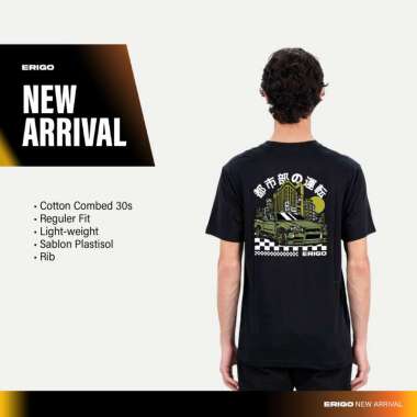 Erigo T-Shirt Griffin Black - Kaos Unisex XL