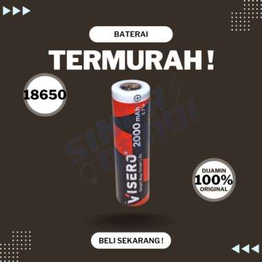 Visero Baterai Senter Police 18650 Rata 2000 mAh