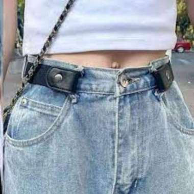 [COD] Ikat Pinggang Pria Wanita Belt Elastis Gesper Karet Klip Belt Gaya Korea Fashion Best Seller