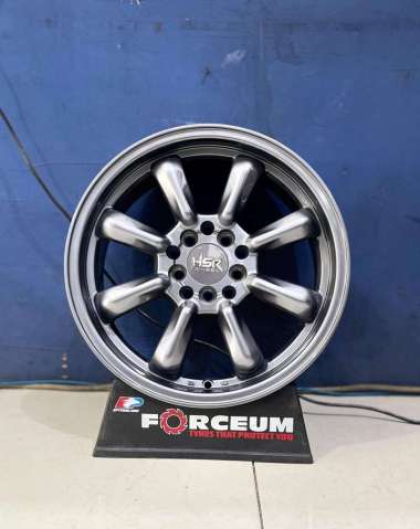 HSR Morotai R16 untuk Mobil Ertiga, Innova - Pelek Ring 16 racing Rush warna Grey - Gratis Spooring