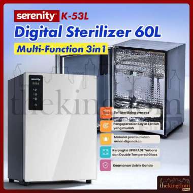 Serenity K-53L Multi-Function 3in1 Digital Sterilizer Pengering UV Ozon 60L Box Sterilisasi Botol Al