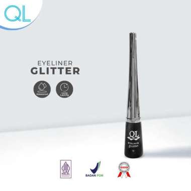 QL Cosmetic Eyeliner Waterproof | Dramatic | Pen | Fasion Spidol | Glitter Eyeliner - QL Eyeliner GL