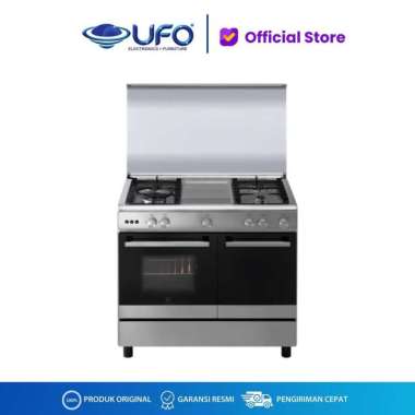 ELECTROLUX Kompor freestanding UltimateTaste EKM9682X dengan kompor gas dan oven gas 62L