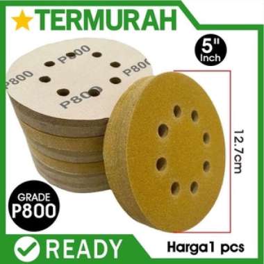 Amplas P800 Bulat Gold Disc 5 Inch 8 Lubang 5" tempel Grade