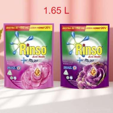 Promo Harga Rinso Liquid Detergent + Molto Purple Perfume Essence 1500 ml - Blibli
