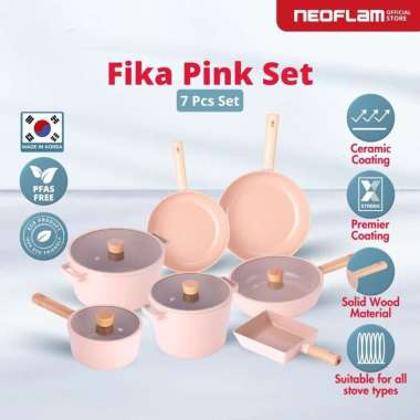 NEOFLAM FIKA Set - Panci Wajan Teflon Set Anti Gores & Ceramic Coating