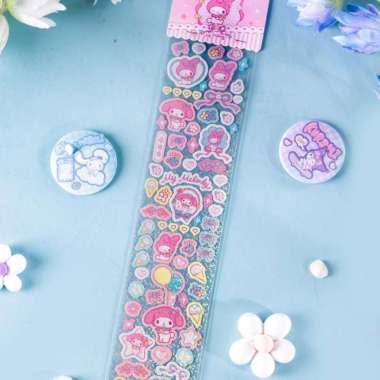 Joytop Sanrio Stiker Flower and Everything Kuromi Cinnamonroll Melody JT-000327 [CREATIV] Melody 327