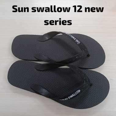 Sandal Jepit Sun Swallow Jumbo 12 Hitam – Sandal Pria Ukuran Besar Original (sandal swallow jumbo, s
