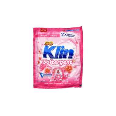 So Klin Detergen Bubuk Soft Rosy Pink Sachet 43 gr