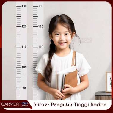 Sticker Pengukur Tinggi Badan Anak Grow Up Grafik Height Penggaris Ukur 200cm Tempel Dinding
