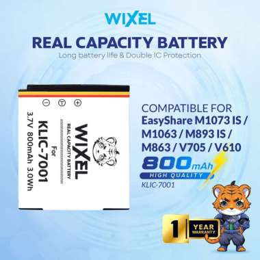 WIXEL Baterai Kamera KLIC-7001 for Kodak EasyShare M341 M340 M320 M1073 V550 V570 V610 V705 M753 M76