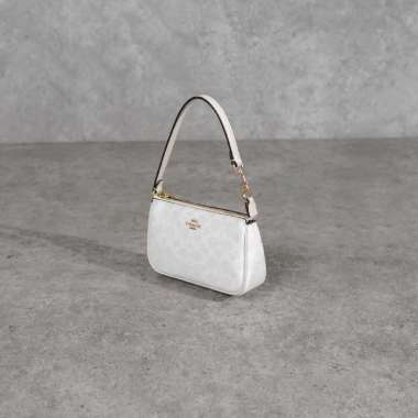 Tas COACH NOLITA MONOGRAM IVORY WHITE HOBO BAG 100% ORIGINAL 18X4X11CM
