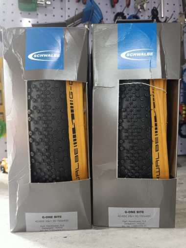 BAN LUAR SCHWALBE G ONE BITE 700X40C TAN WALL KEVLAR